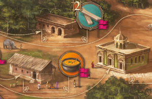 Ausschnitt aus dem Spielplan von Agra